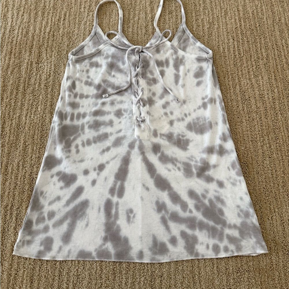 Chaser Gray Tie-Dye Spaghetti Strap Tank Top